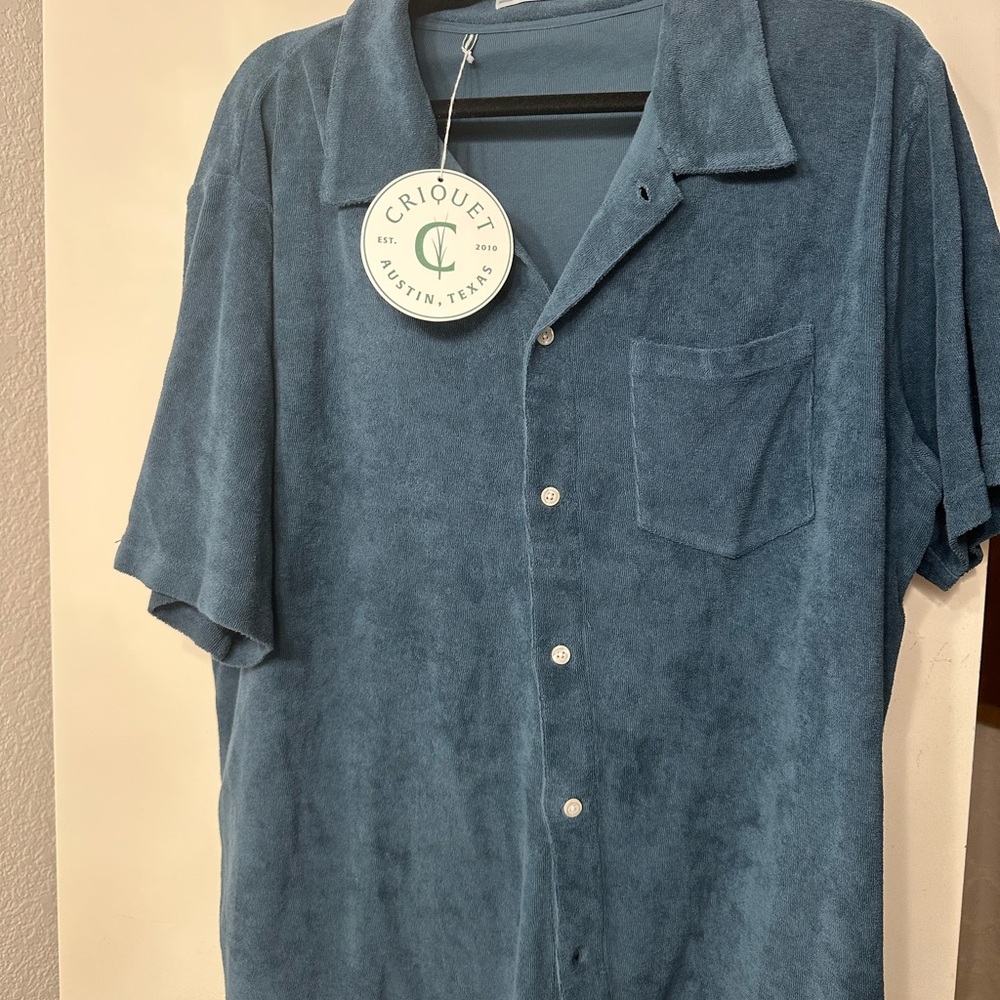 Criquet Men's Blue Shirt